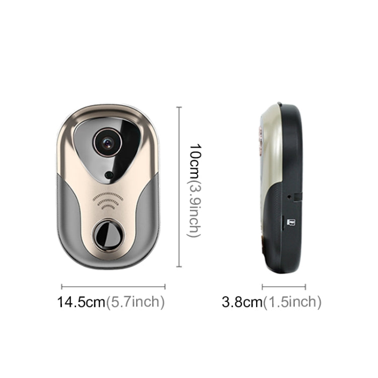 163Eye L1-NJ Smart Visual WIFI 1.3MP Network HD Intercom Doorbell , Support Micro SD Card & Night Vision, 163Eye Gold, 163Eye 163Eye L1-NJ Smart Visual WIFI 1.3MP Network HD Intercom Doorbell , Support Micro SD Card & Night Vision, 163Eye Gold, 163Eye